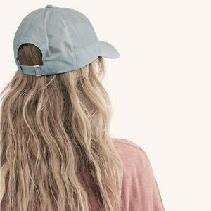 Dusty Blue | Sporty Windbreaker Slouchy Baseball Cap